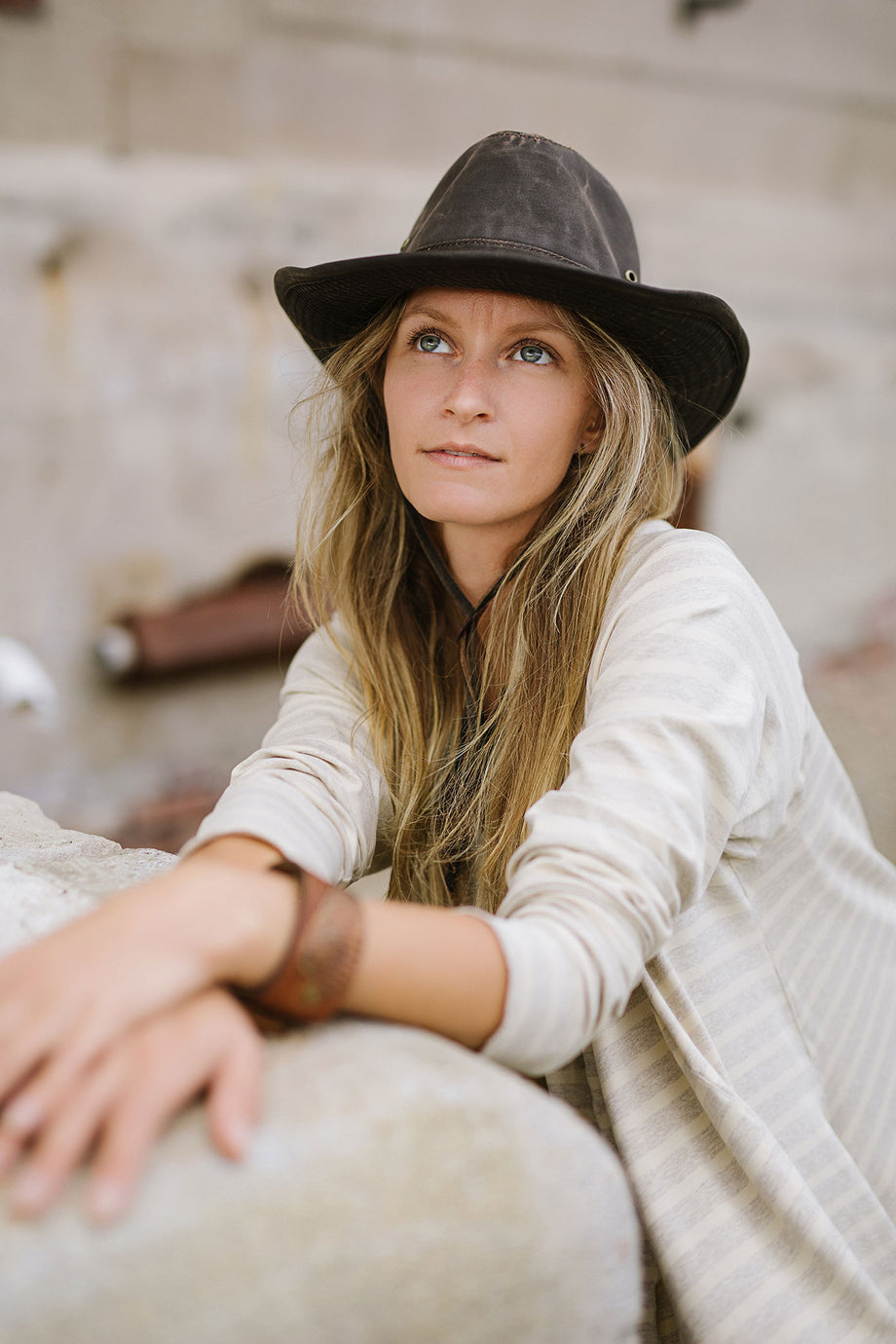 Weathered cotton hat store