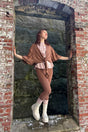 flutter summer jacket in cedar styled over ballet honey tank