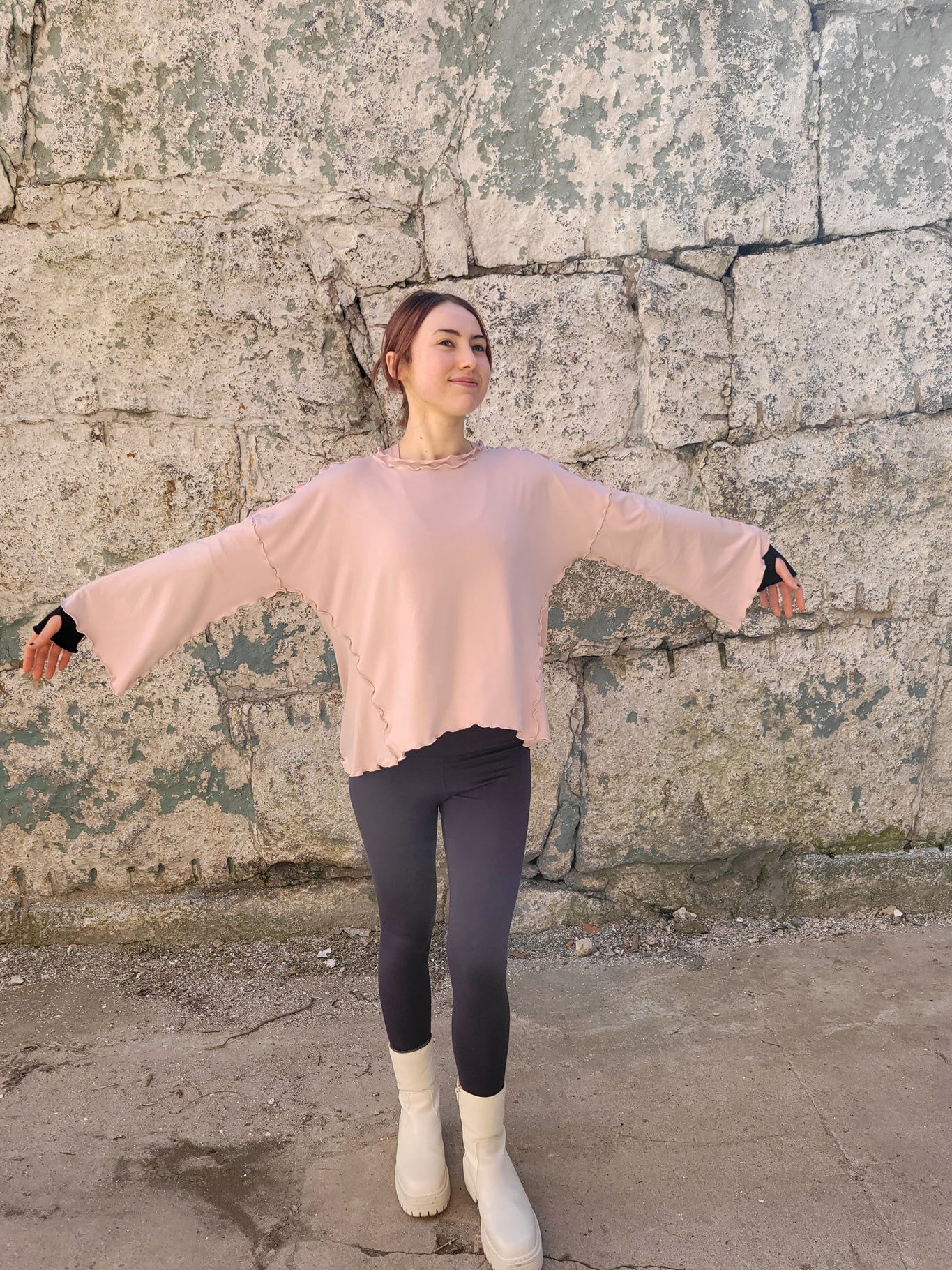 angelrox® truly bell sleeve top in ballet