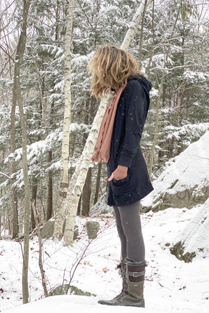 maeve hooded pullover in black