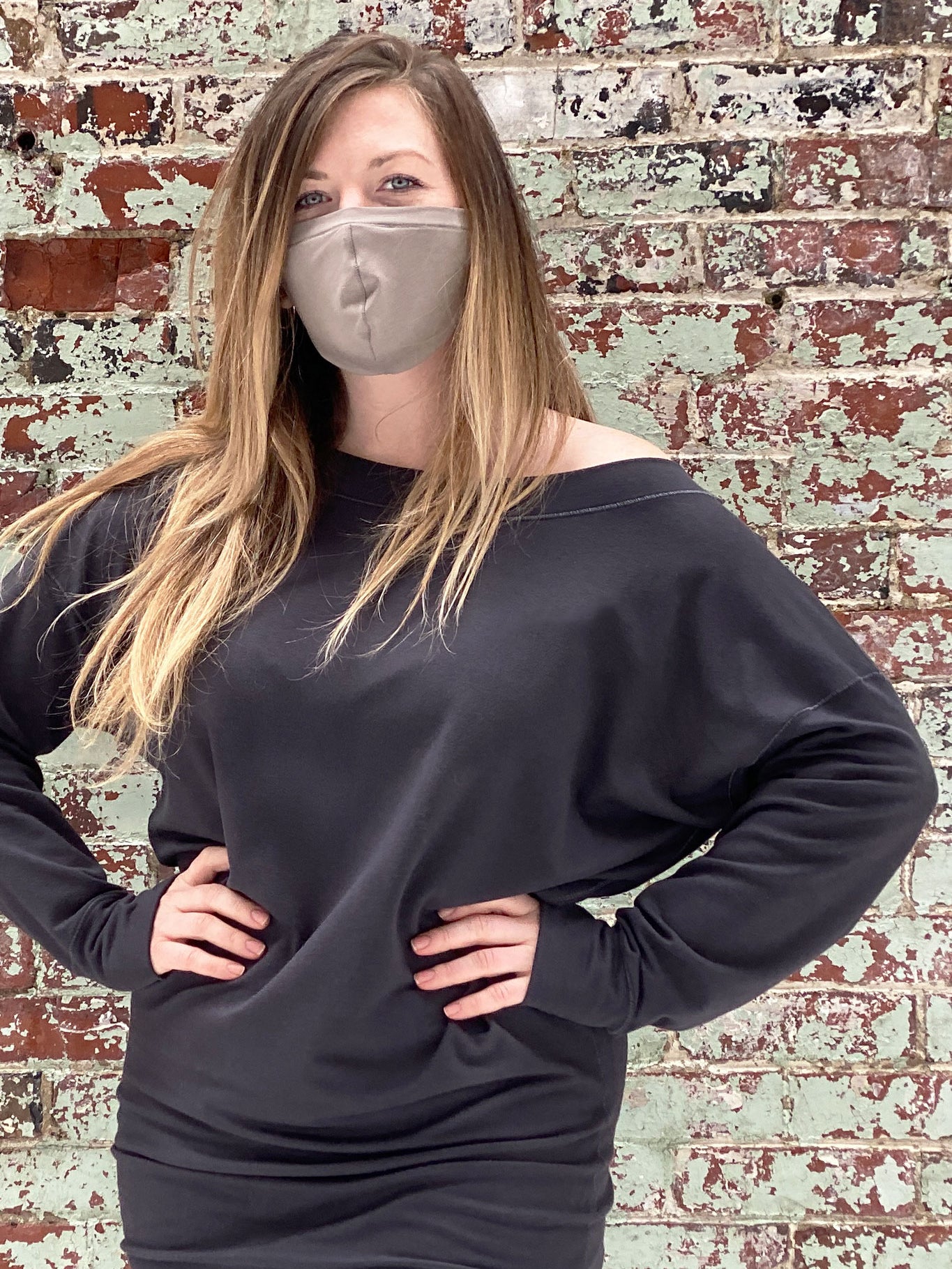 carbon terry welder + clay whisper mask