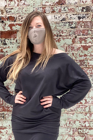 carbon terry welder + clay whisper mask