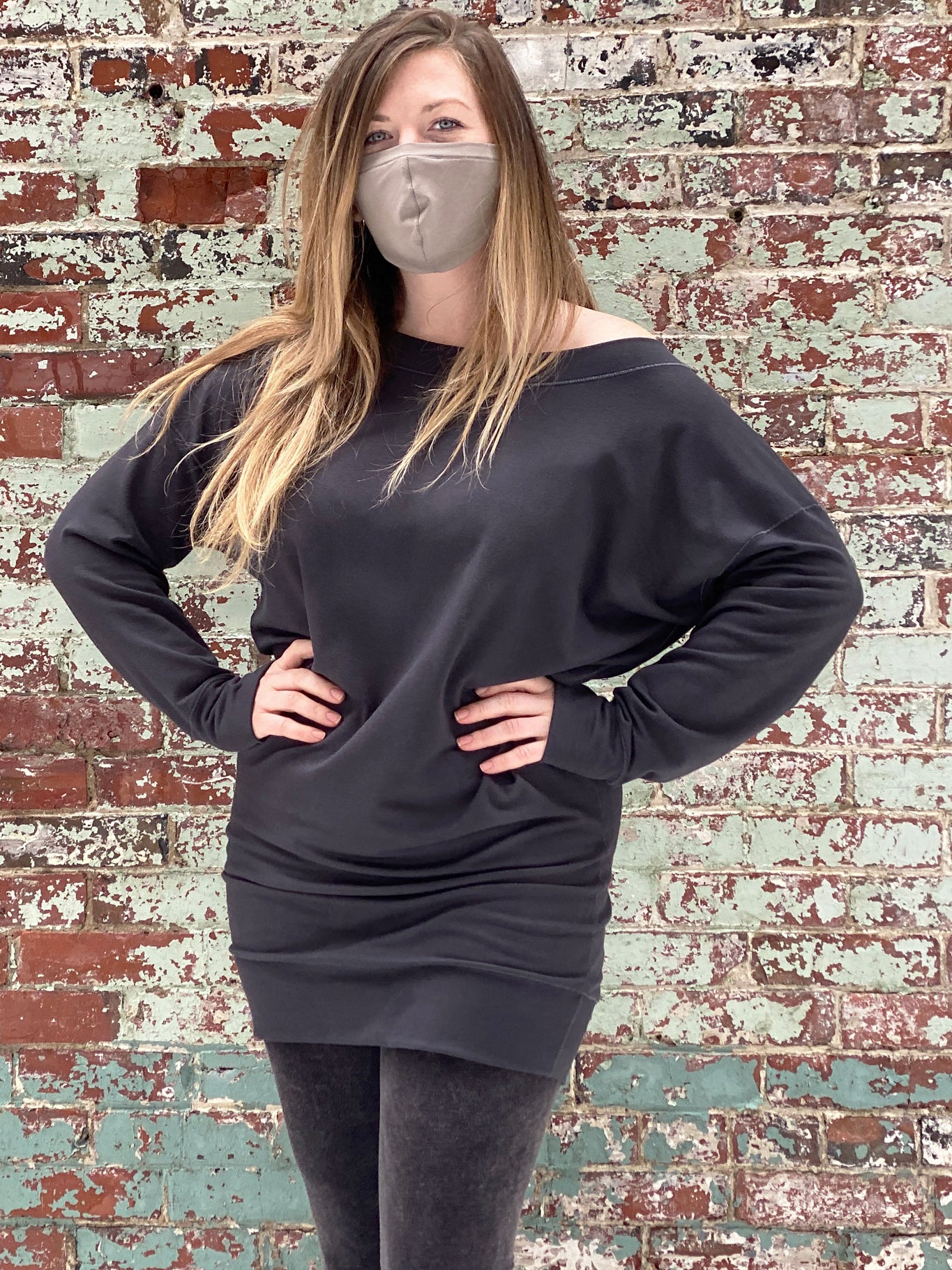 welder in carbon terry bamboo