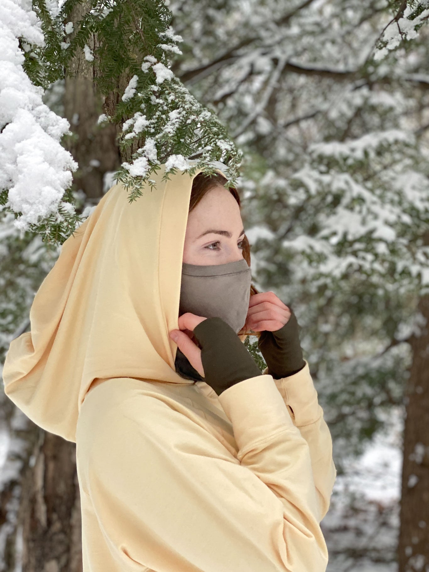 maeve hooded pullover in butter