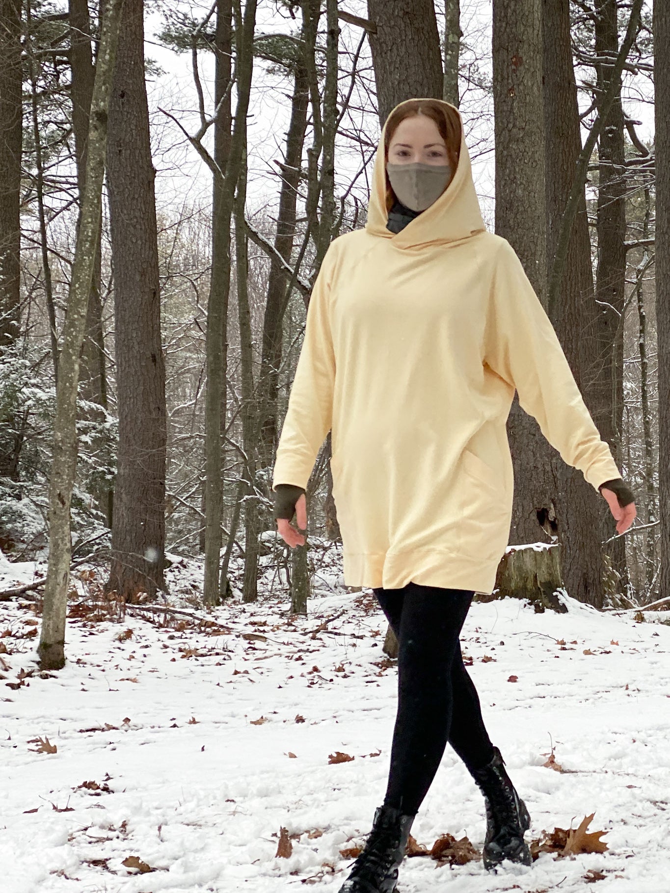 maeve hooded pullover in butter