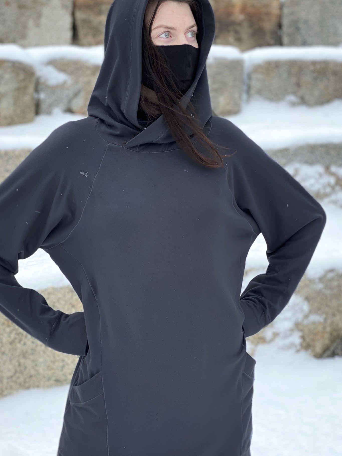 maeve hooded pullover in carbon