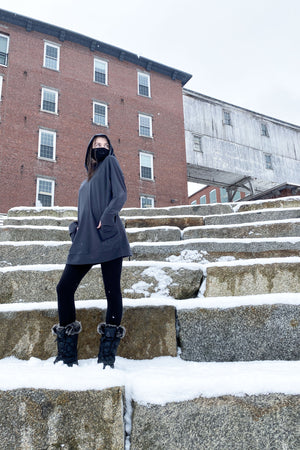 maeve hooded pullover in carbon