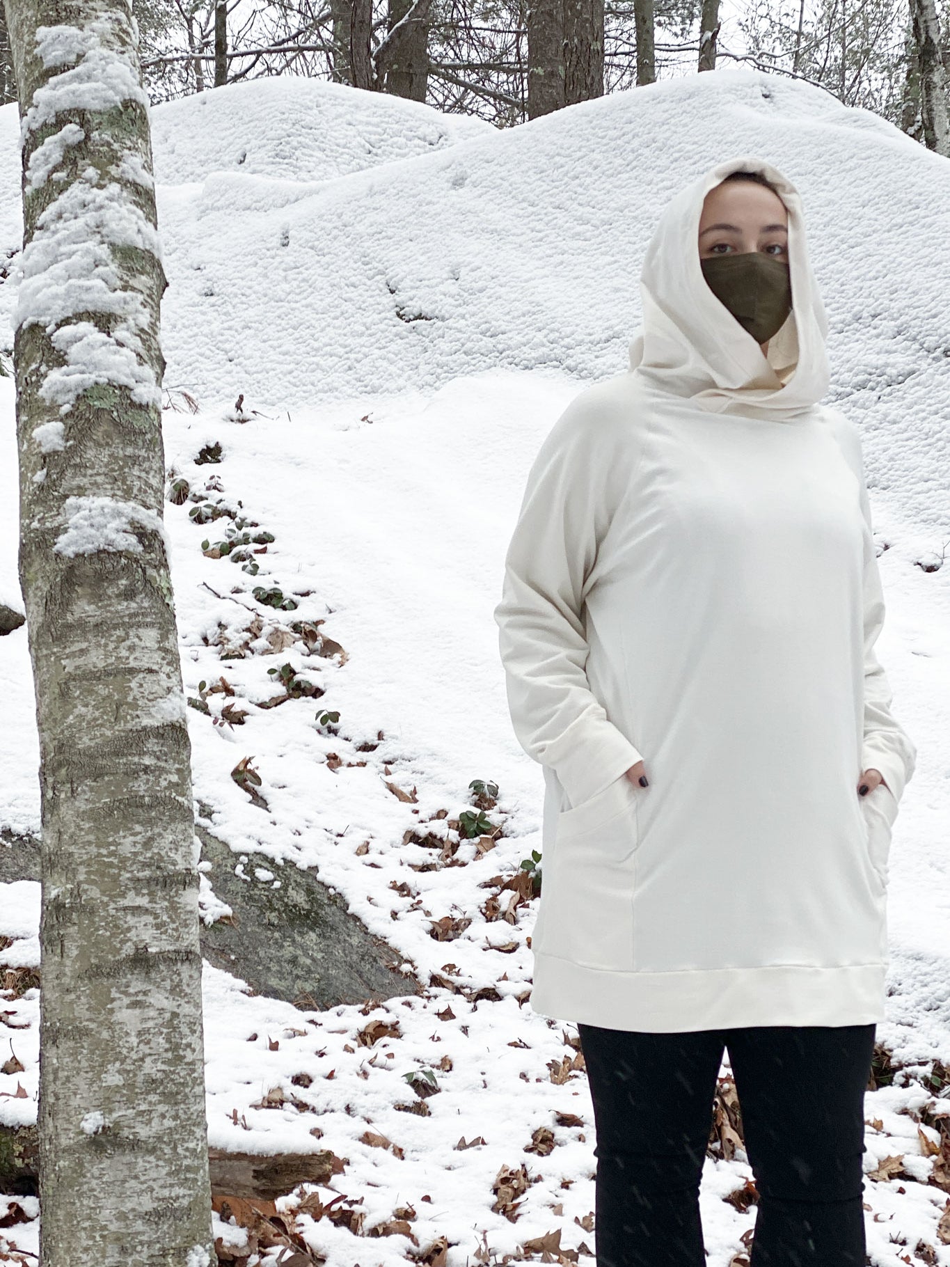 maeve hooded pullover in milk