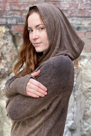 maeve hooded pullover in cedar mineral