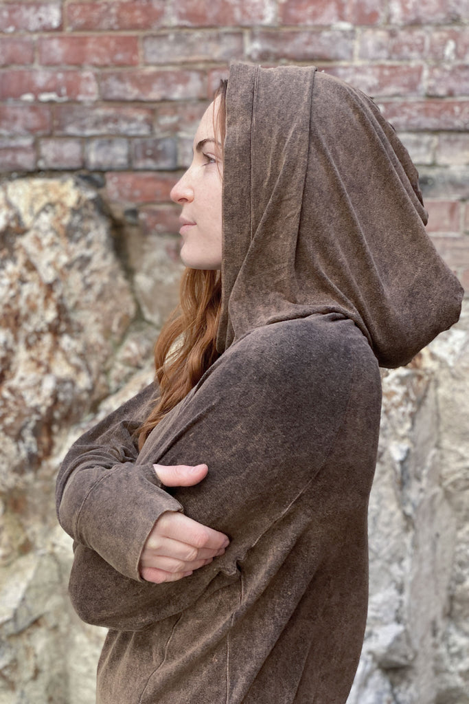 maeve hooded pullover in cedar mineral