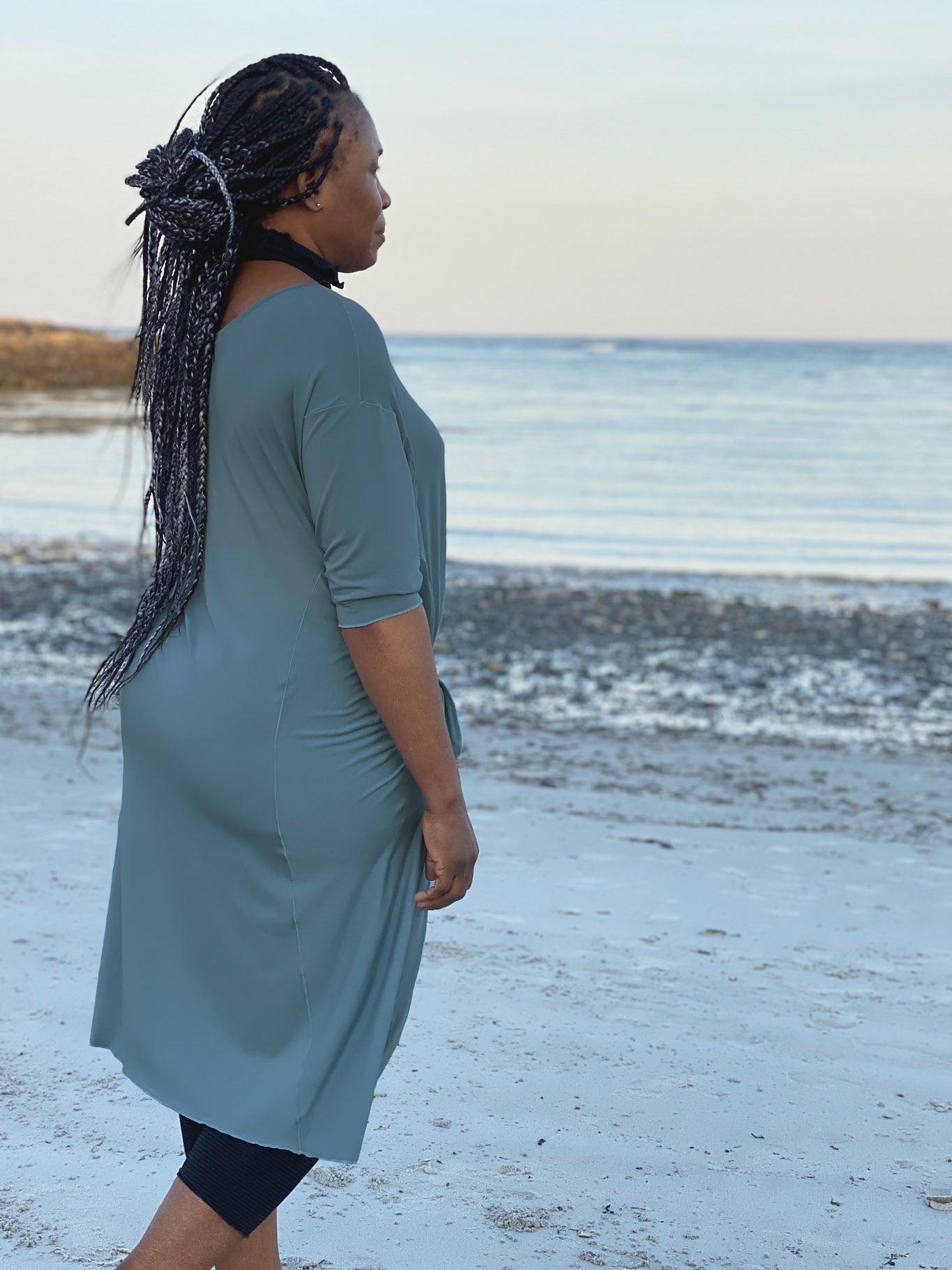 tissue ocean tide dress is soft +serene
