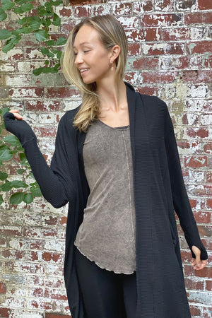 coco blazer in subtle black