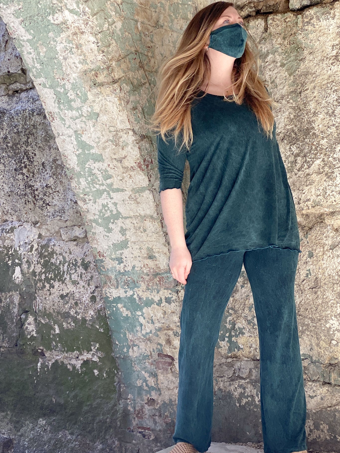 suger trouser in blue mineral with blue mineral swing