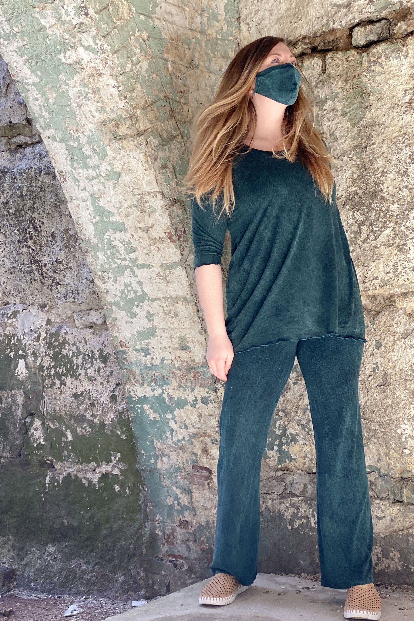 suger trouser in blue mineral with blue mineral swing