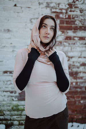 angelrox® opera sleeves fingerless gloves in black 