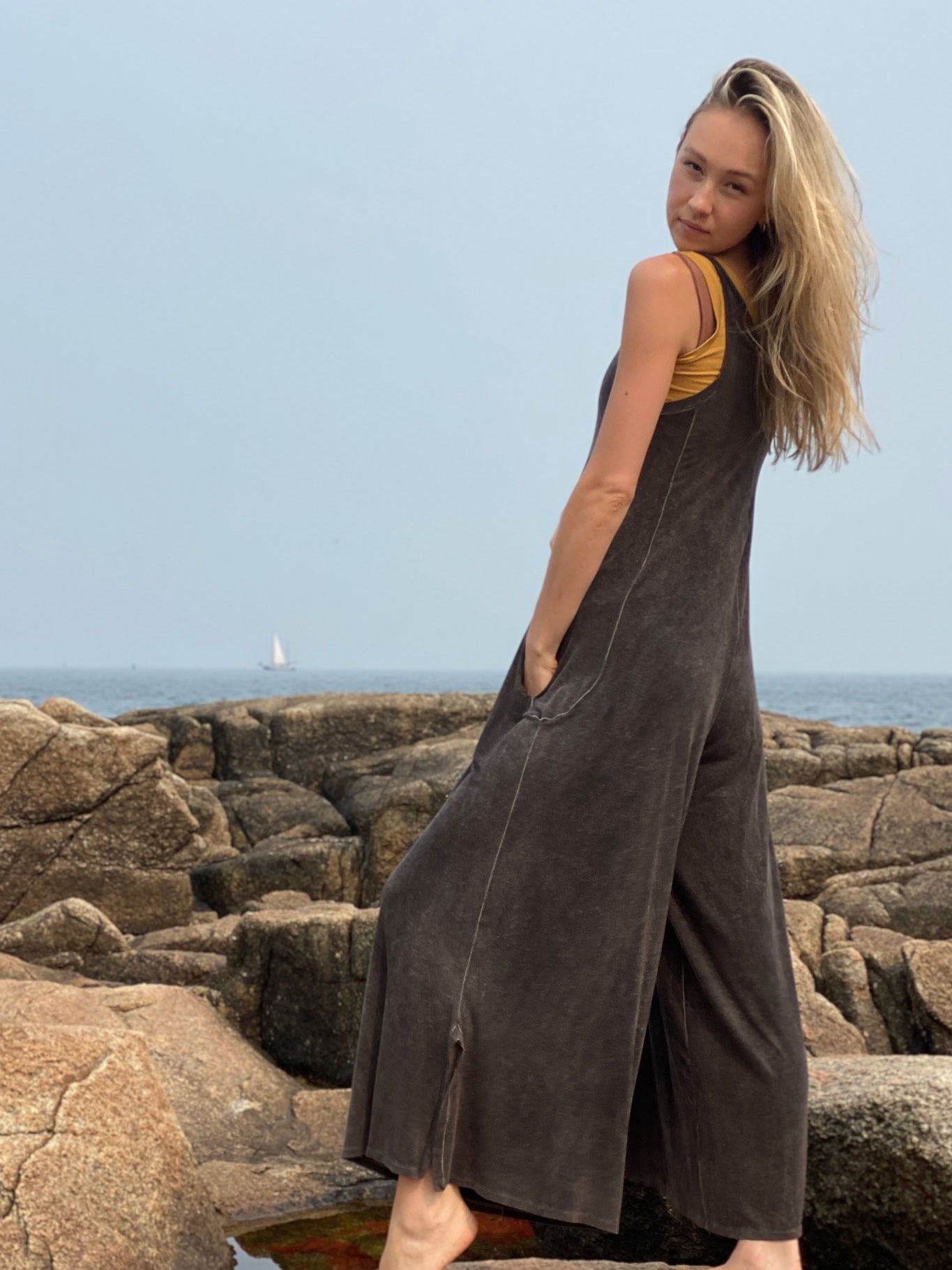 farmer jumpsuit in mineral