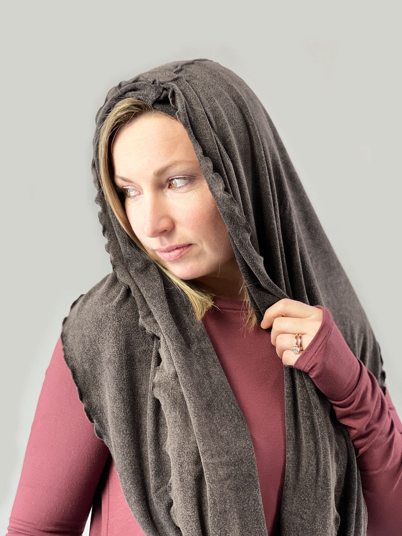 tissue loop infinity scarf in mineral