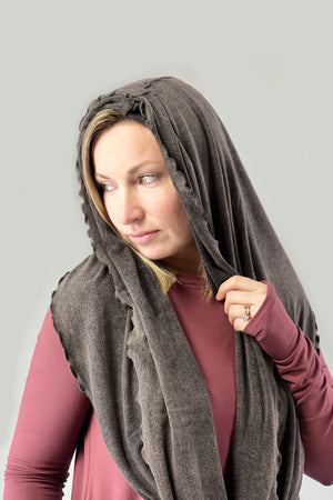 tissue loop infinity scarf in mineral