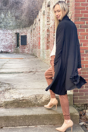 garden coat in black