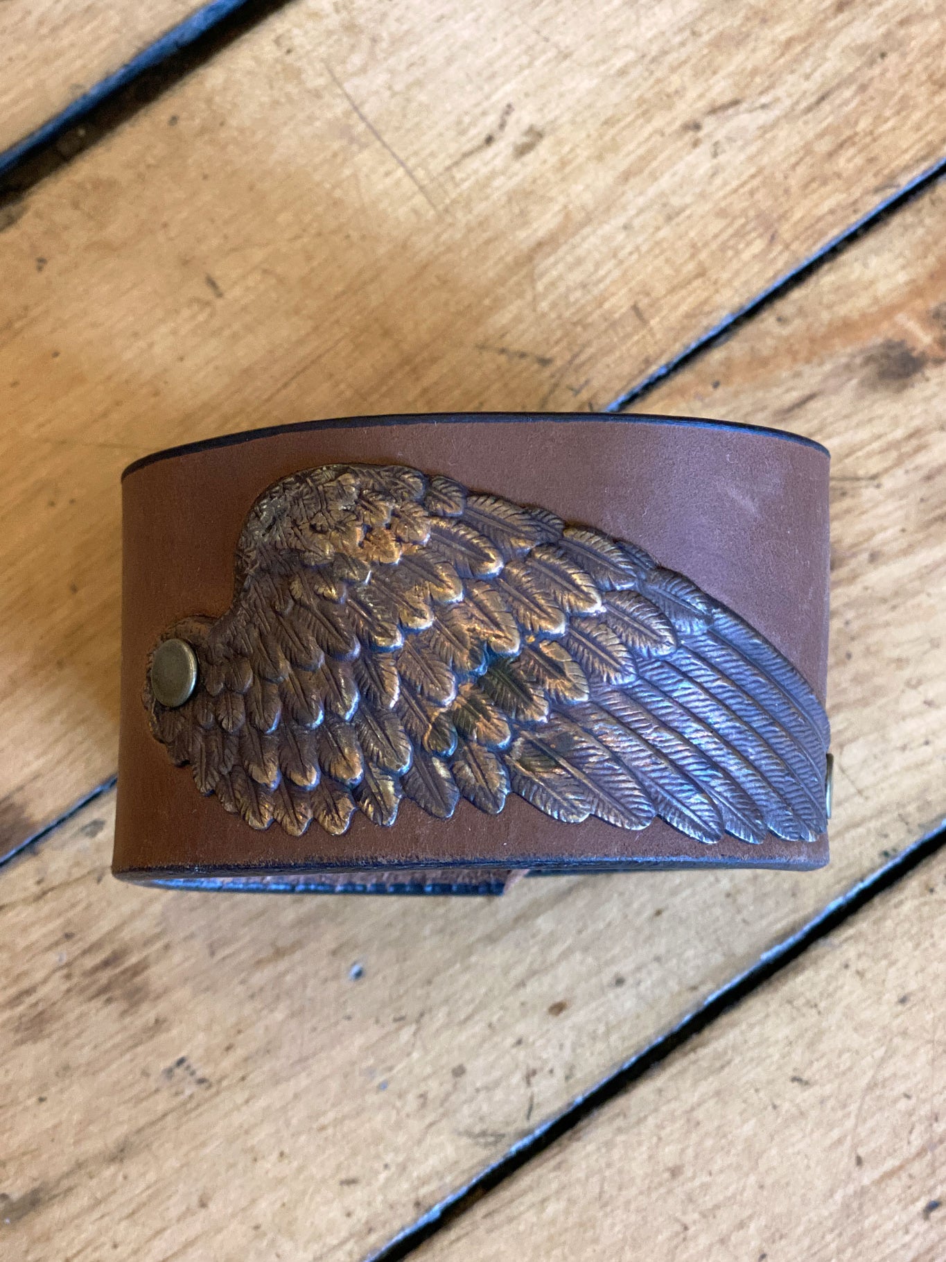brown angel wing cuff