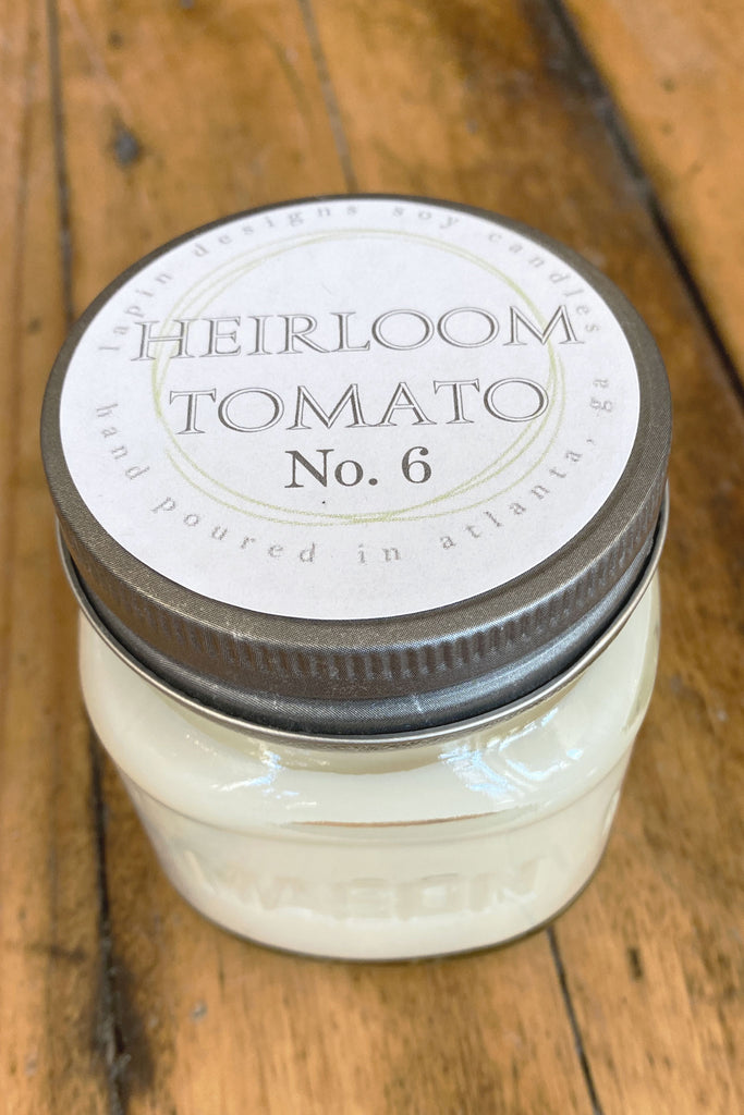 lapin soy candle in heirloom tomato