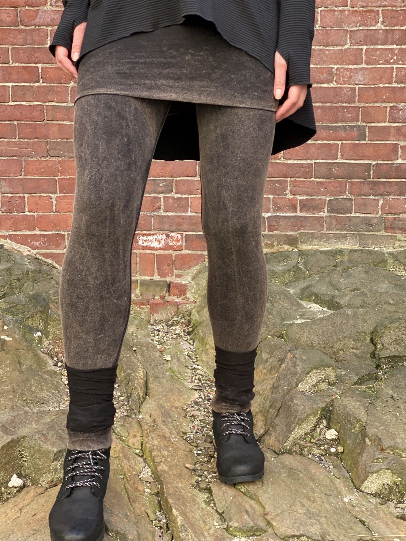 mineral playsuit with our peat stockings