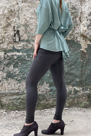 ore playsuit as a skirt and legging piece with our tissue glass true pearl t