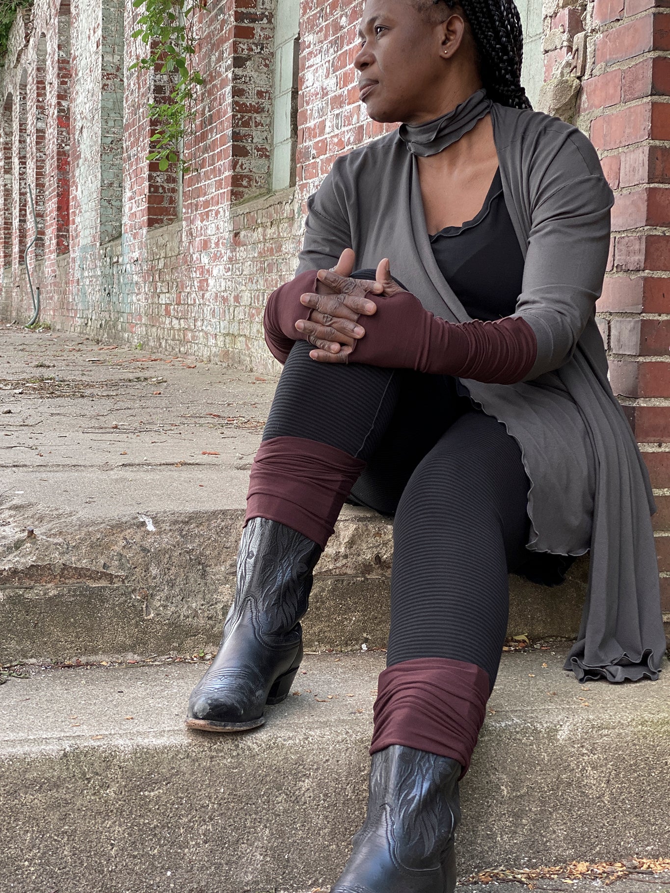 subtle black stripe playsuit