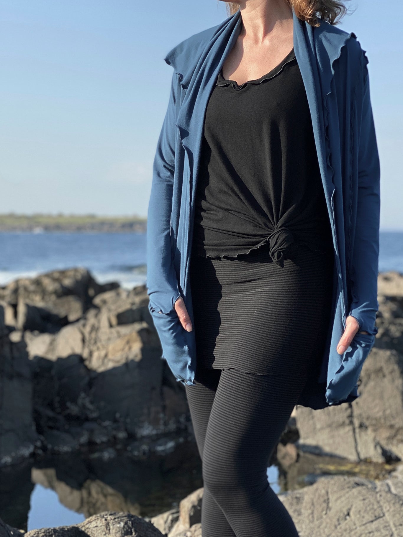 subtle black stripe playsuit