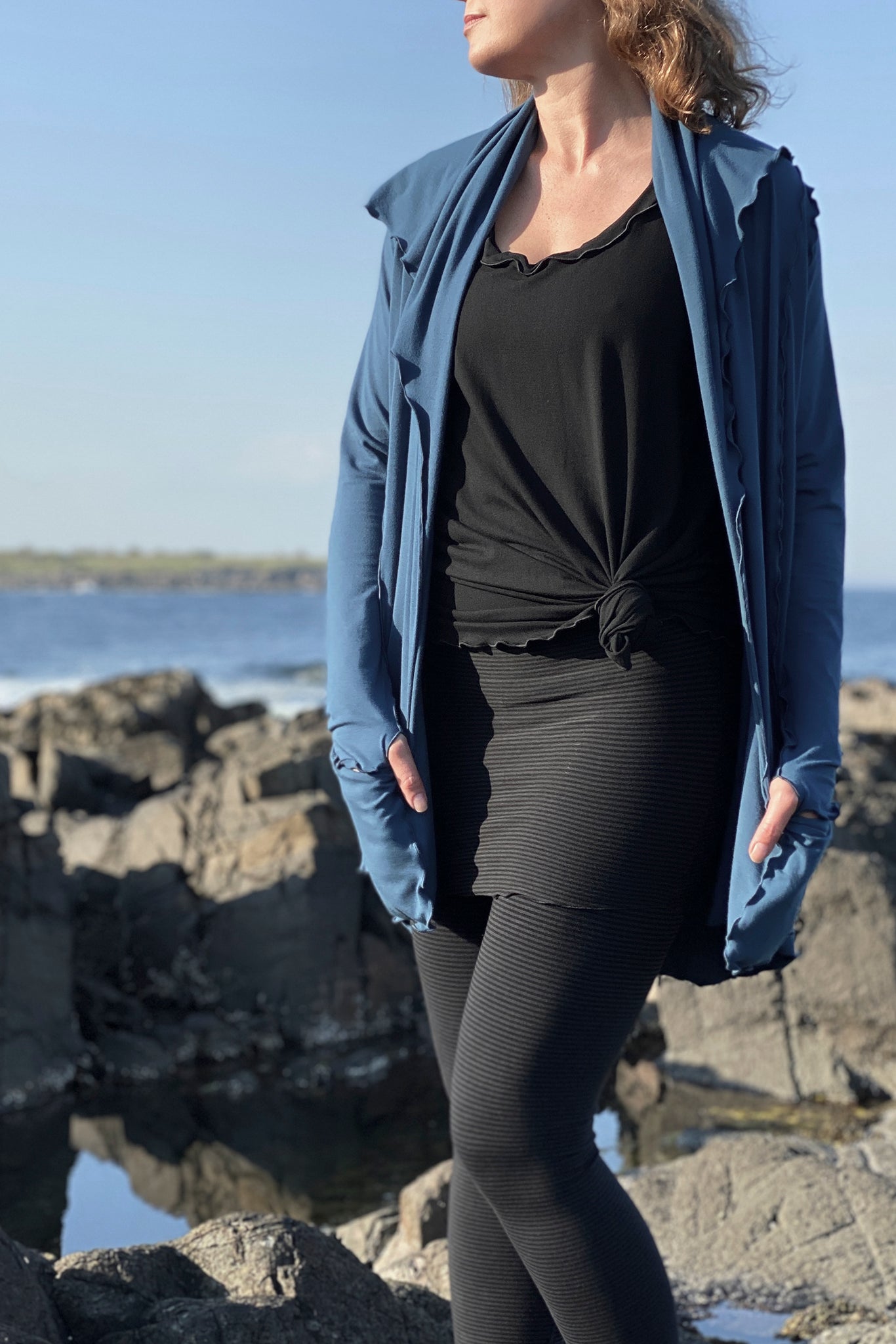 subtle black stripe playsuit