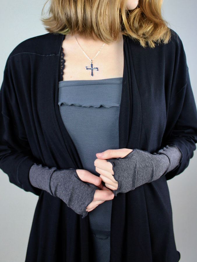 aria sleeves in charcoal