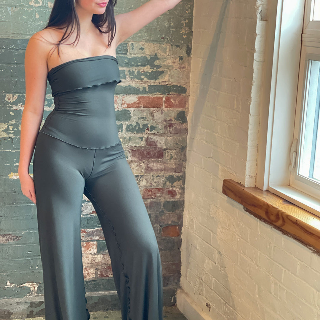 suger® swirlsuit wide leg in fir