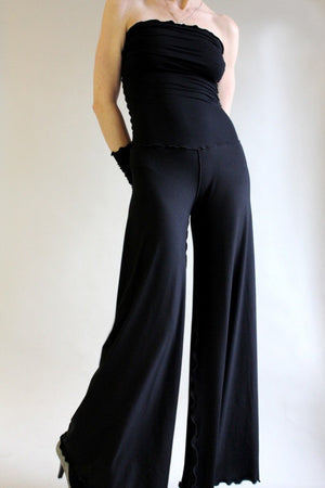 swirlsuit wide leg jumpsuit in black