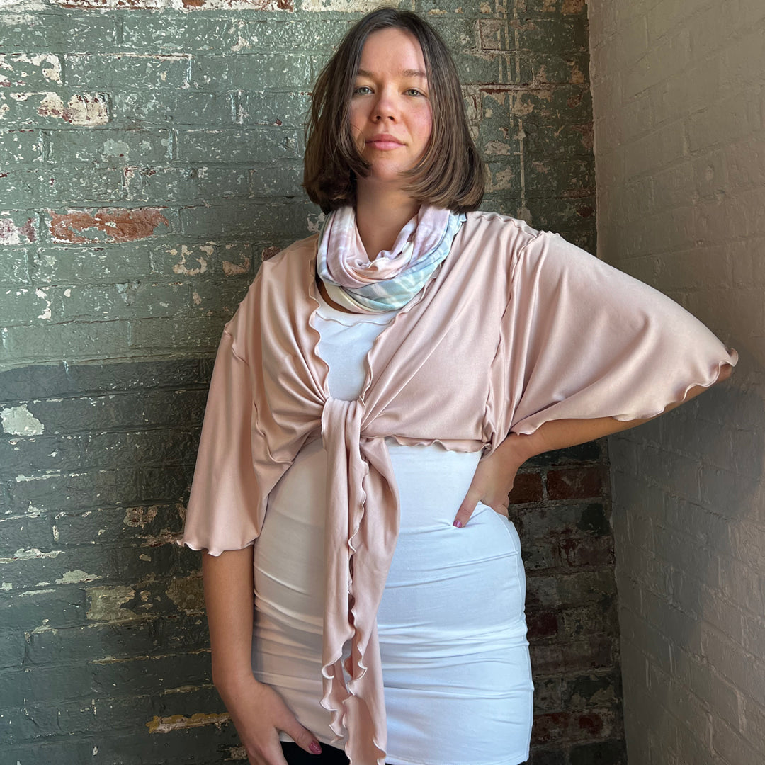 angelrox® wifey tank mini dress in white styled with ballet flutter