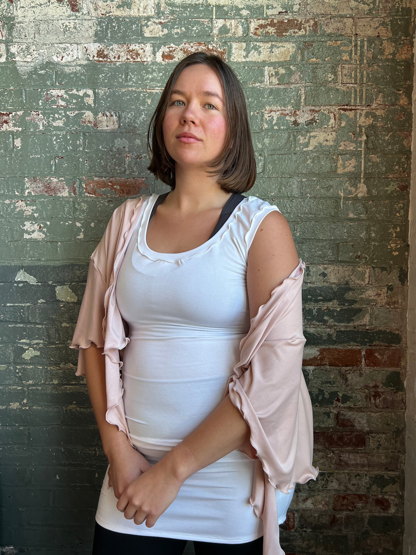 angelrox® wifey tank mini dress in white