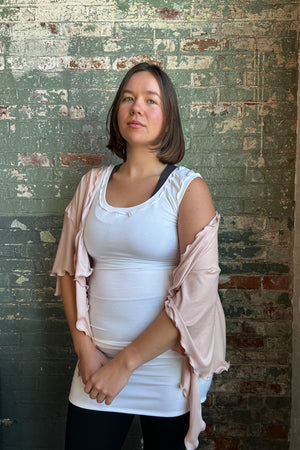 angelrox® wifey tank mini dress in white