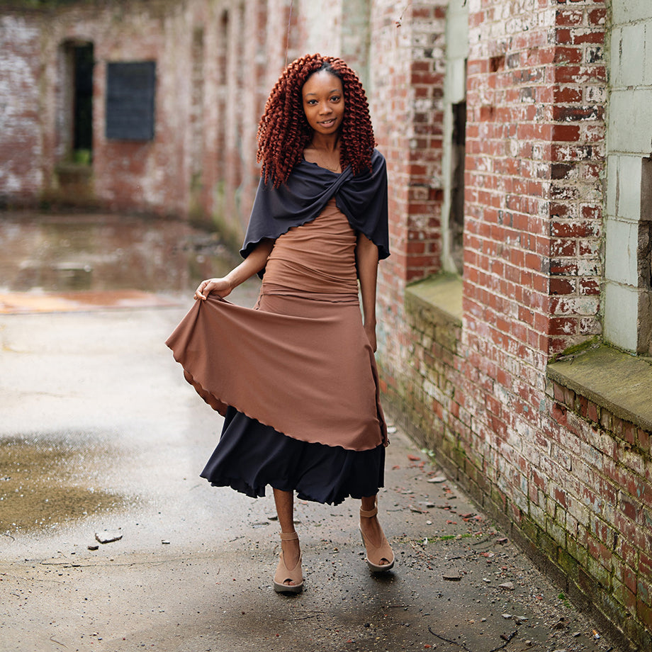 LADY FLIRT dress skirt cozy poncho angelrox