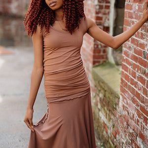 core tank in cedar paired with lady flirt in cedar