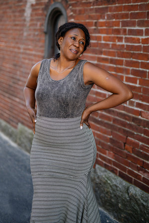 core essential tank in mineral styled with earth stripe lady flirt