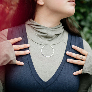 sage scuba hooded tshirt worn under midnight heather farmer