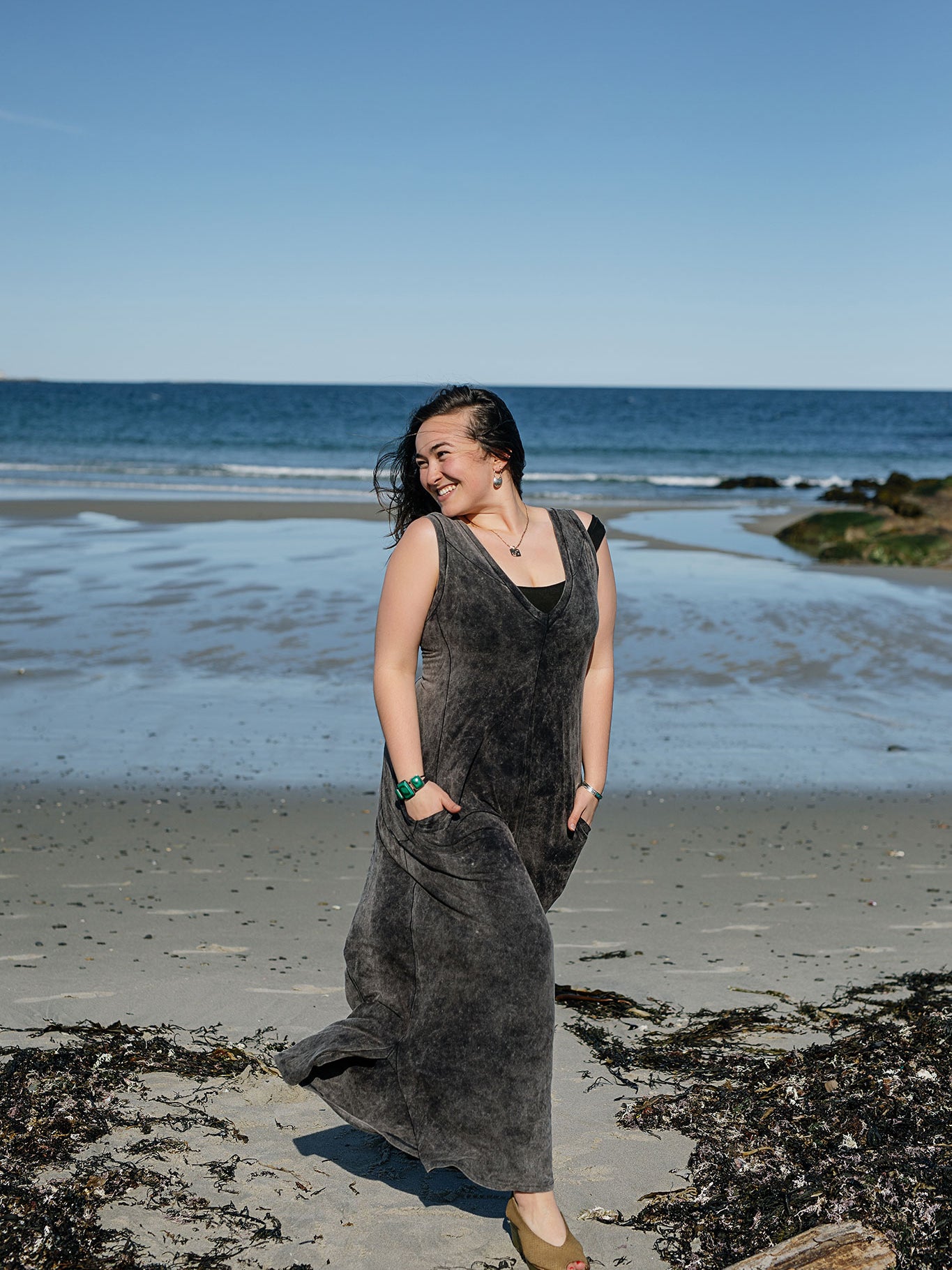 farmer in mineral black stitch