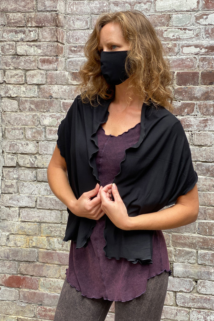 lil' scarf in black bamboo