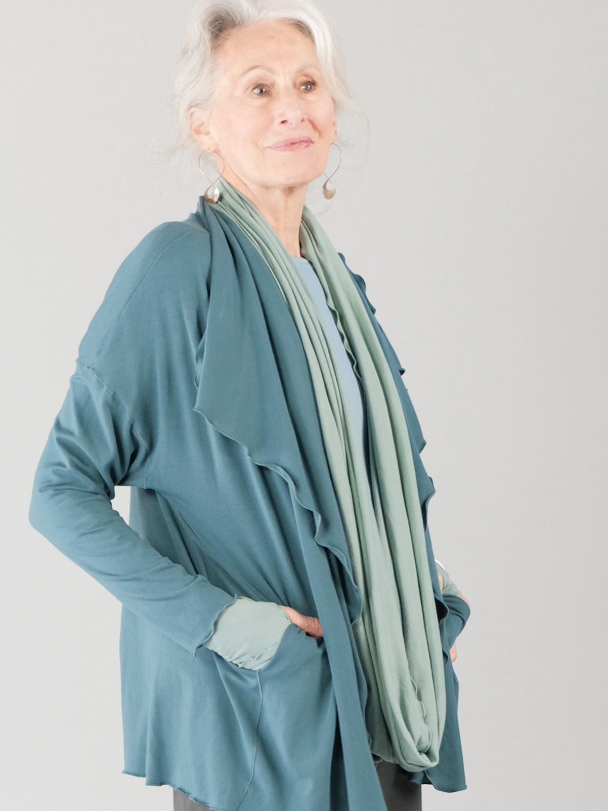 tissue loop infinity scarf in glass