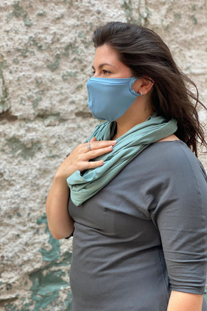 tissue loop infinity scarf in glass