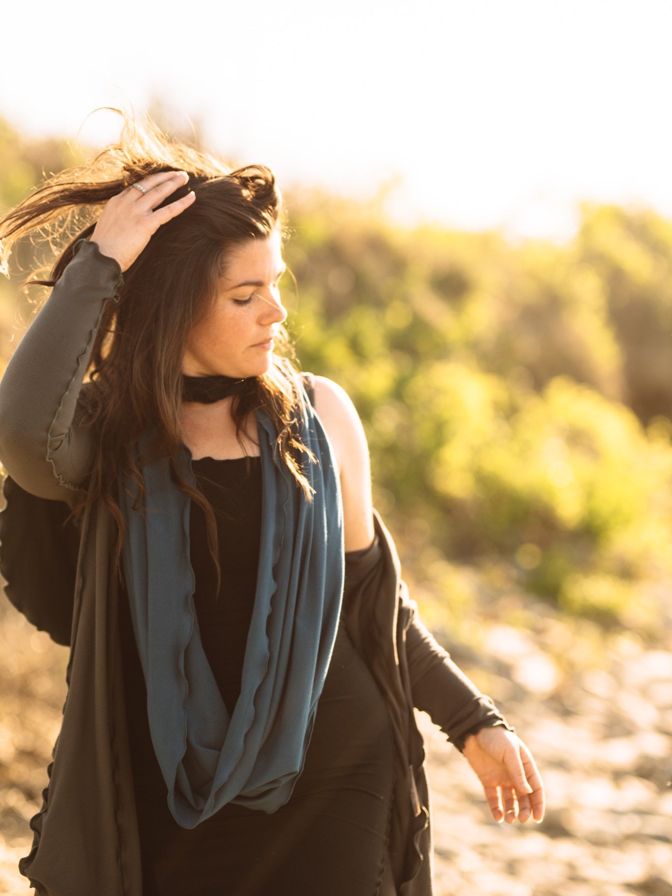 tissue loop infinity scarf in lake