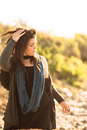 tissue loop infinity scarf in lake