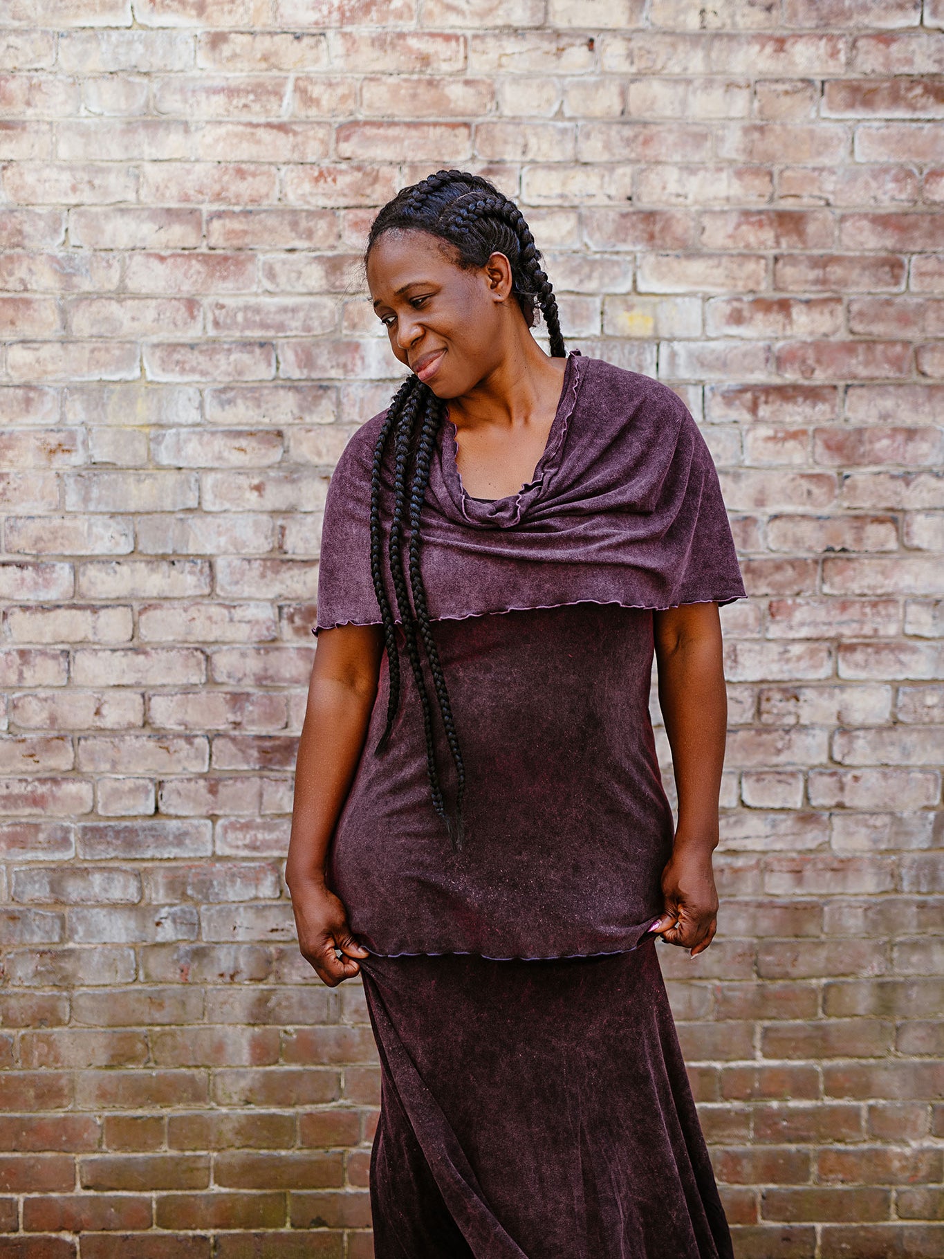 shift tunic tank in regal mineral paired with loop in iris mineral + lady flirt in regal mineral