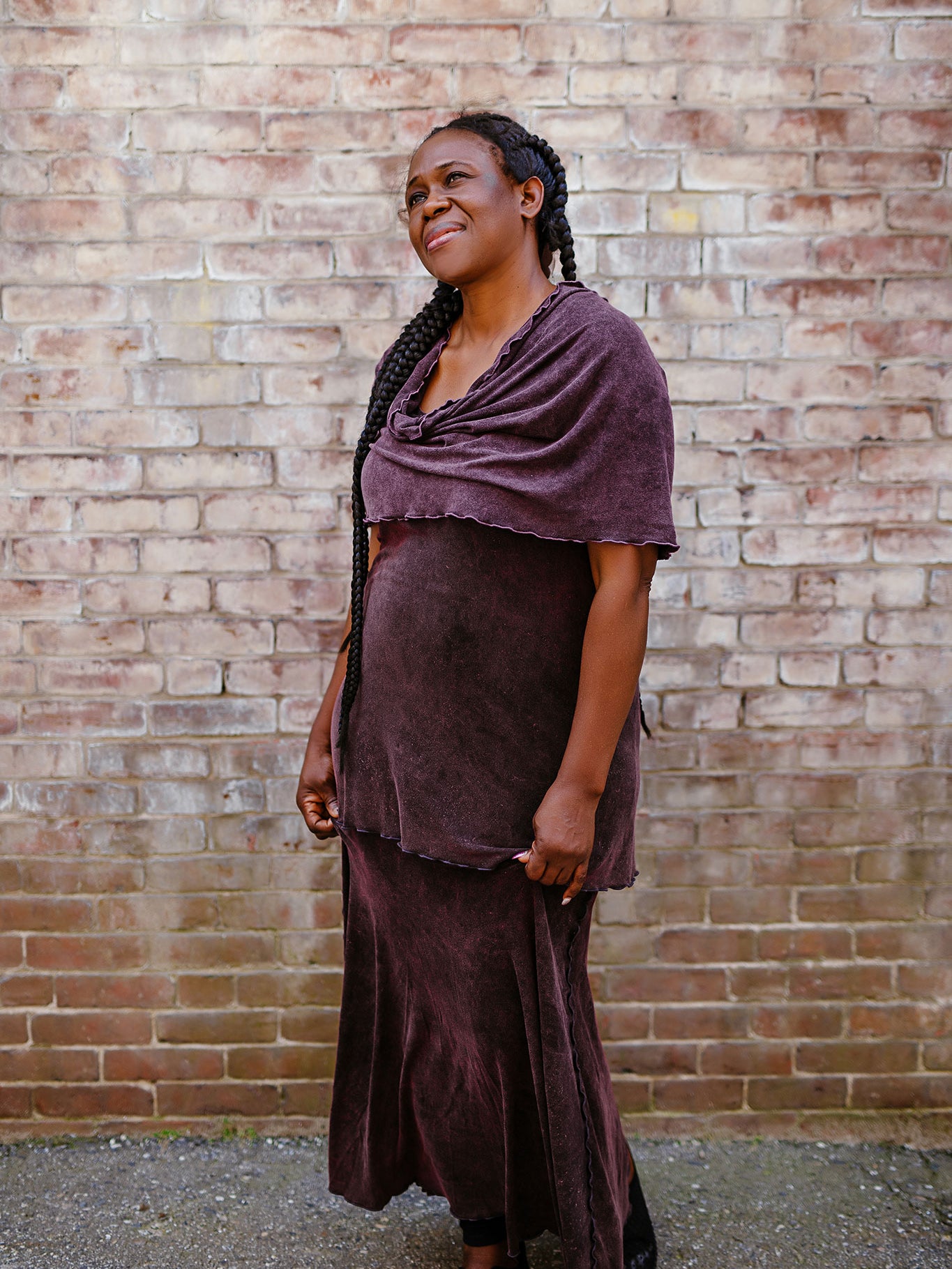 shift tunic tank in regal mineral paired with loop in iris mineral + lady flirt in regal mineral