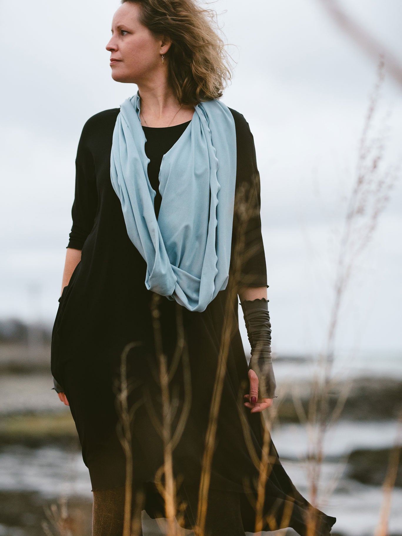 rain tissue loop infinity scarf