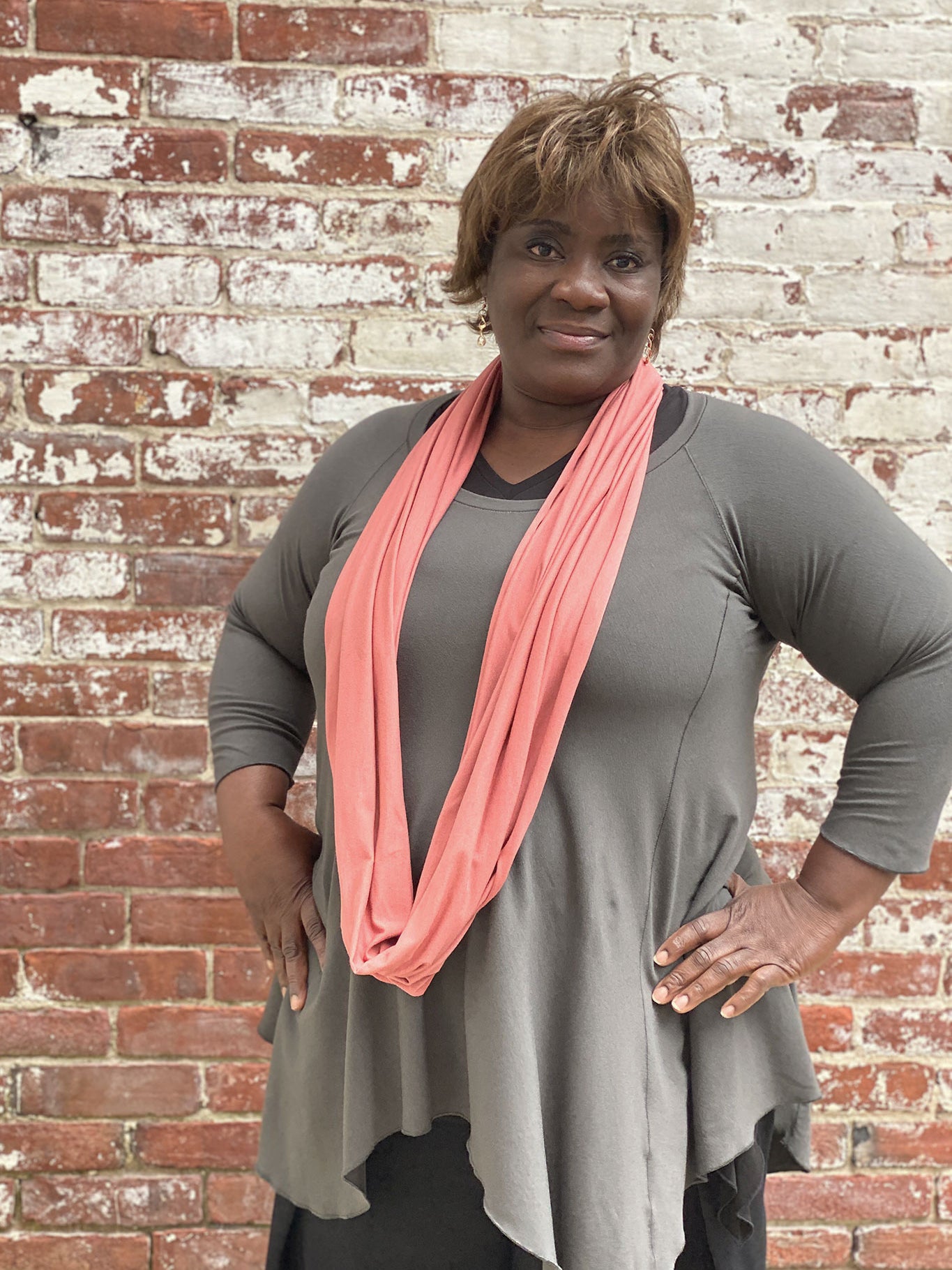 tissue loop infinity scarf in reef